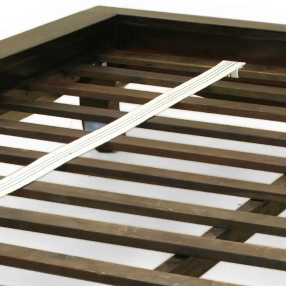 Solid Teak Wood Low Bed Ethnic Classic Antique Design in Black Queen King Double Sizes for Home Use