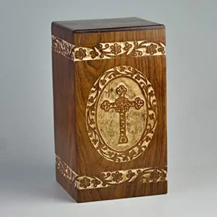 
High quality wooden urns carving box for ashes or cremation 