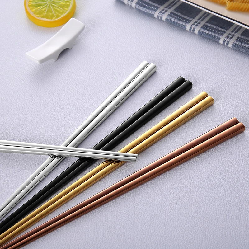 
Reusable gold plating Korean Stainless steel chopsticks 