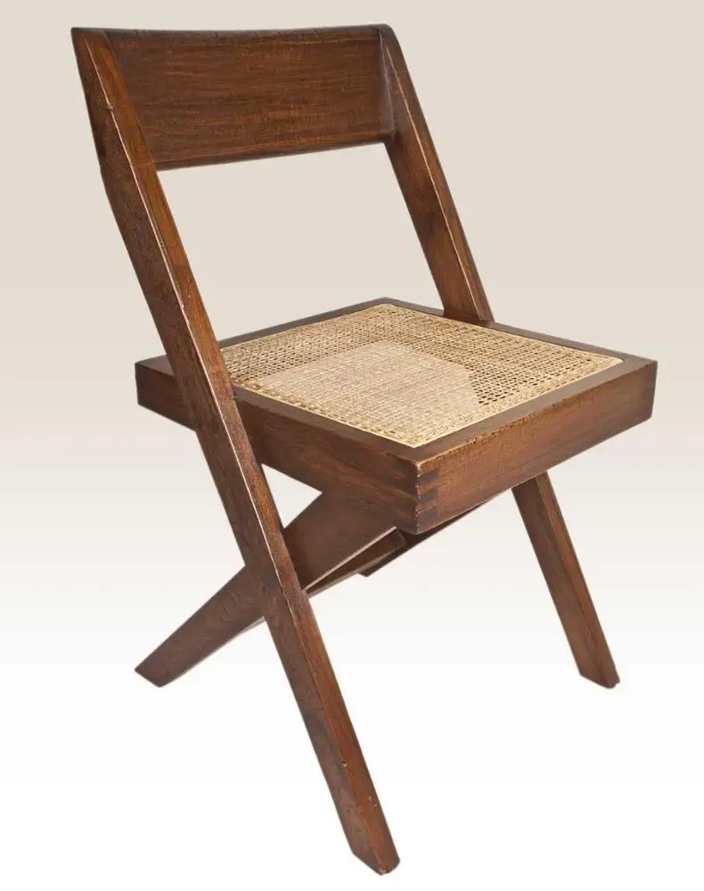 Копия стула для библиотеки pierre jeanneret le corbusier, стул высокого качества из массива чайного дерева для гостиной