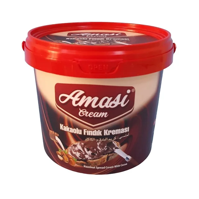 500 ml Round Plastic Bucket with Handles Food Grade Buckets with Lids IML Customizable Branded and Printed Wholesale Price