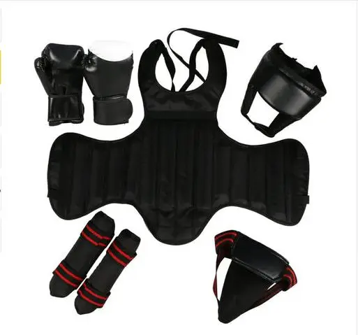 Sanda protective TKD MMA guards  chest protector headgear boxing glove karate helmets shin guards supporter