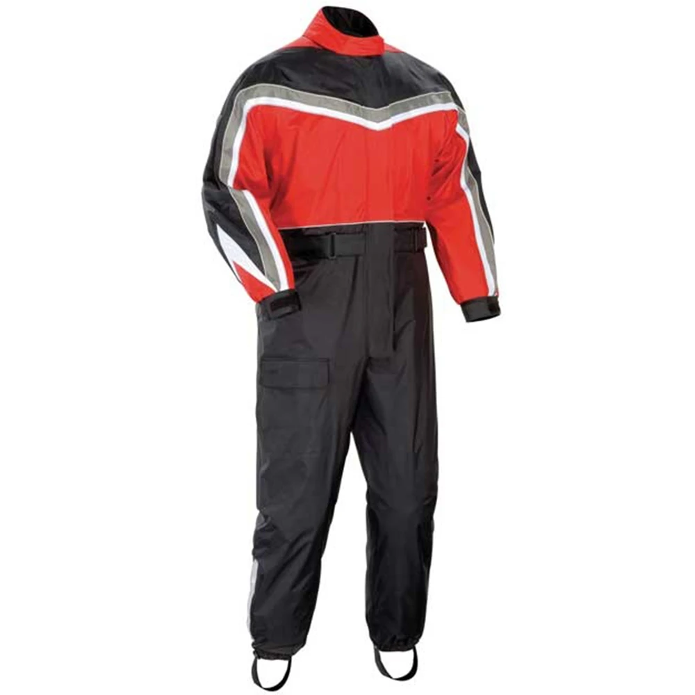 Custom One Piece Rain Suit with reflective strip, motorcycle rainsuit
