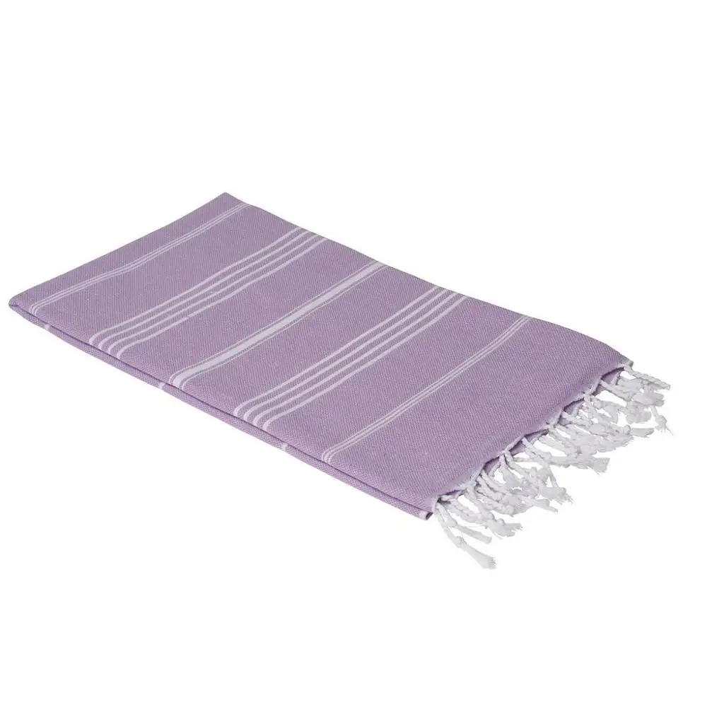 Eco-friendly light weight 100% cotton customized woven striped turkish hand peshtemal towel
