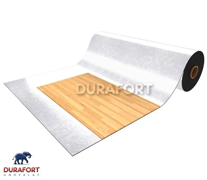 ECCR Durafort 3 Roll-On Rubber Underlay with Foil Backing Wood-Based Insulation Material