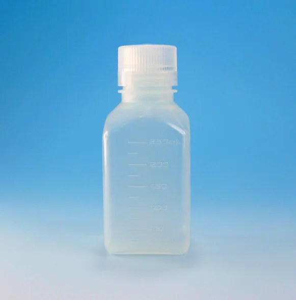 PP Plastic Narrow Mouth Air-tight Screw Cap Square Reagent Bottle