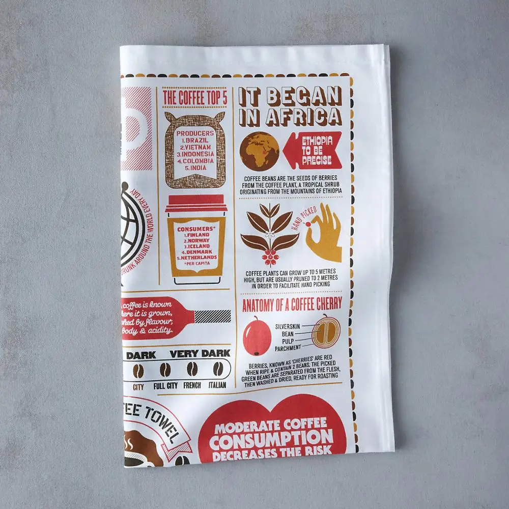 100% cotton wholesale customized design microfiber cloth digital printed Embroidered Golf kitchen tea towel from India