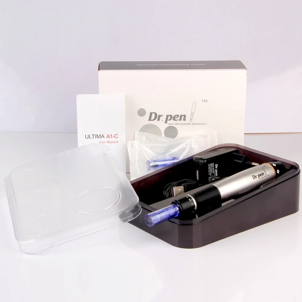 Микроигольчатая ручка для штампов Ultima A1C с 2 картриджами с 12 иглами Dr.Pen