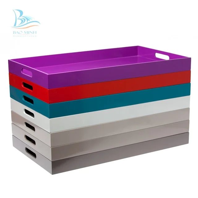 Сервировочный поднос из Вьетнама с фиолетовым лаком