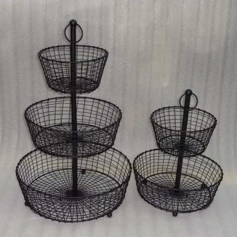 2 tier meta mesh wire  Fruit vegetable Storage Basket