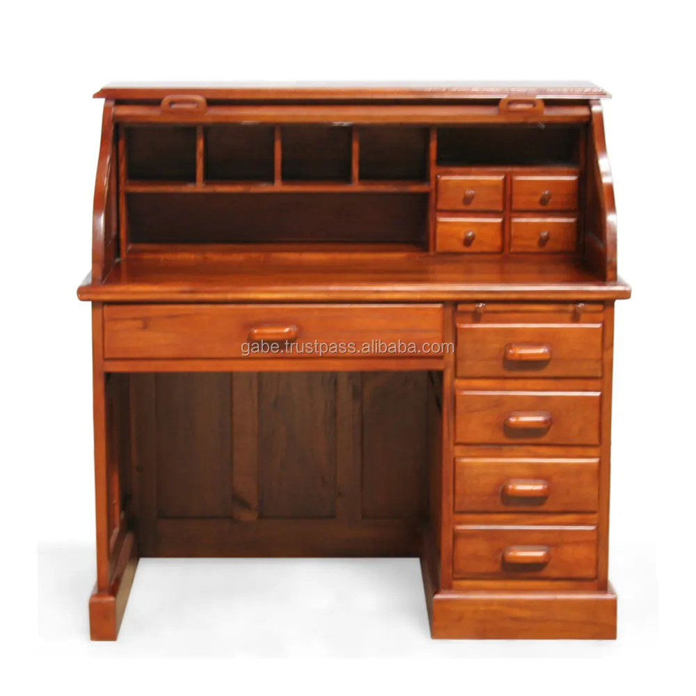 Writing Desk roll top Frendy Solid teak wood