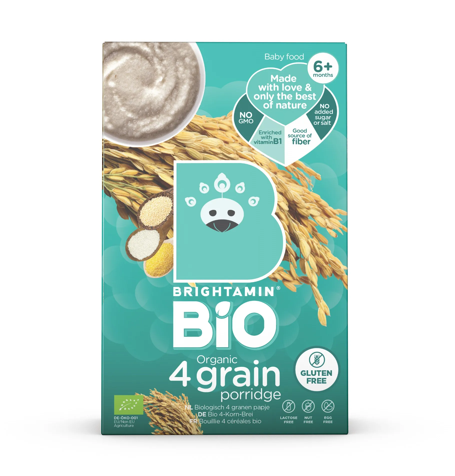 
Brightamin Bio Organic 4 Grains Porridge (Gluten Free ready to mix with water or milk) 