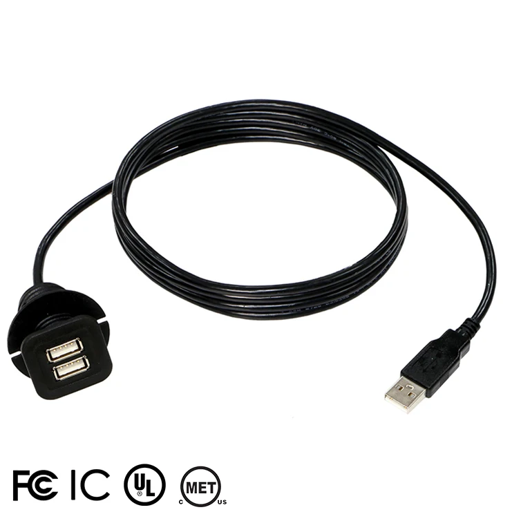 
Embedded Desk Square USB Extension Socket Charger Grommet 