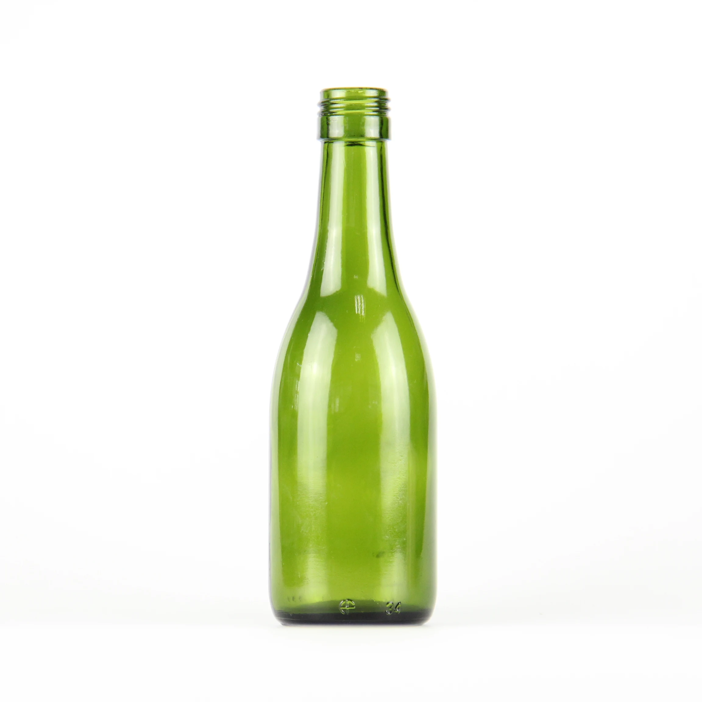 Wholesale 375ml screw cap emerald green wine glass bottle on sale