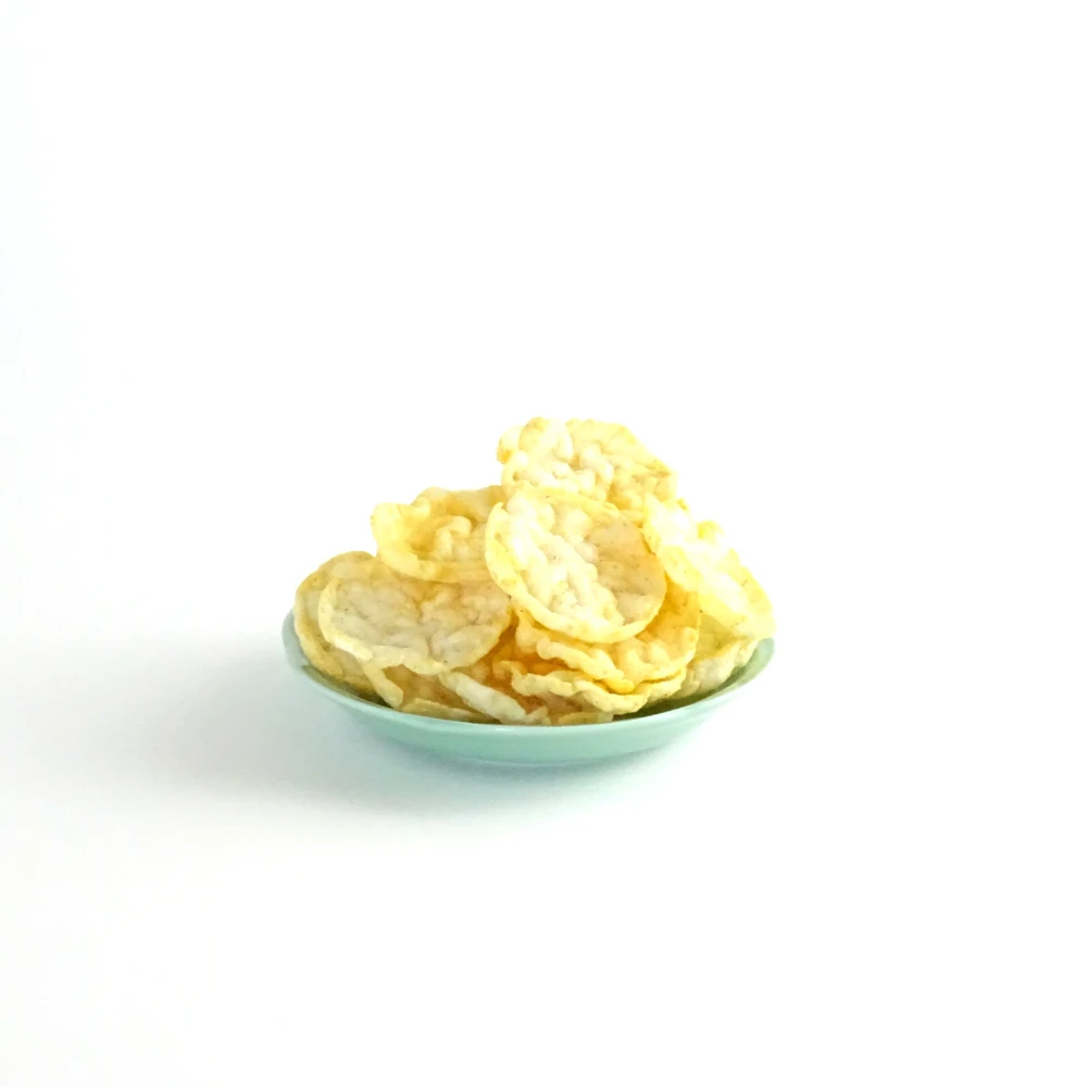 Halal Rice Cracker from brown jasmine rice Thai snack BBQ flavor