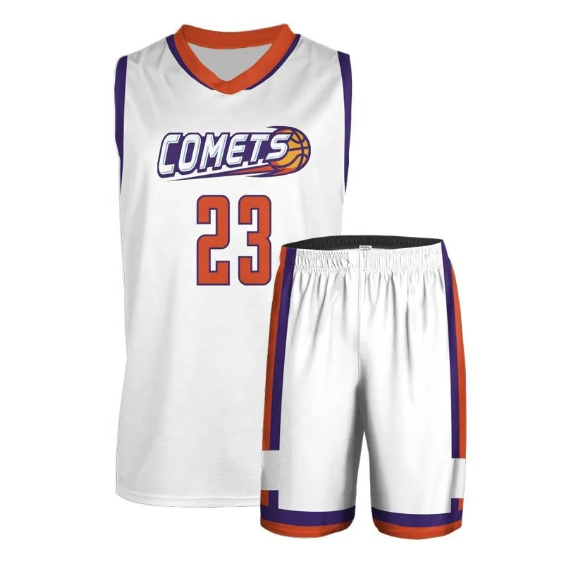 Custom Basketball Team Uniforms Embroidery Patch White Color design Basketball Jersey For Men
