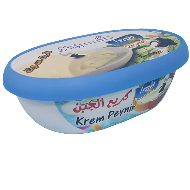 DOF230 Special Design 230ml Heat Seal  PP IML Container & PP IML Lid for Food (Ice Cream Cheese Yogurt Halva...) Packaging