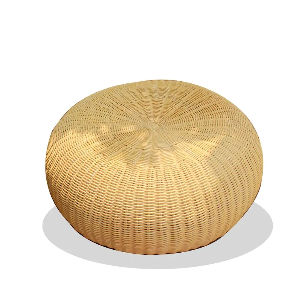 Round rattan furniture ottoman chair for home decoration