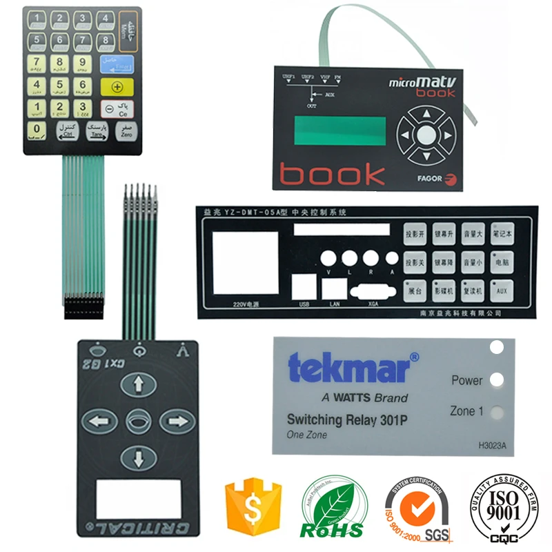 Китай завод пользовательская Кнопка тиснением тактильный мембранный переключатель на заказ