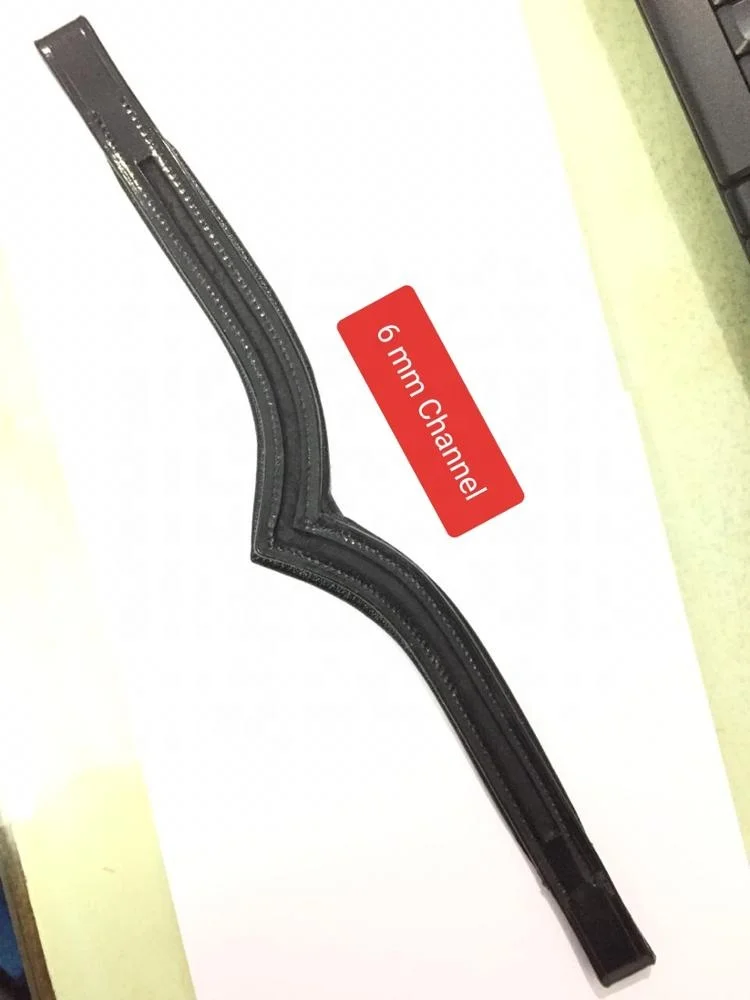 V SHAPE HIGH QUALITY GENUINE LEATHER EMPTY CHANNEL BROW BAND HORSE RACING EQUESTRIAN