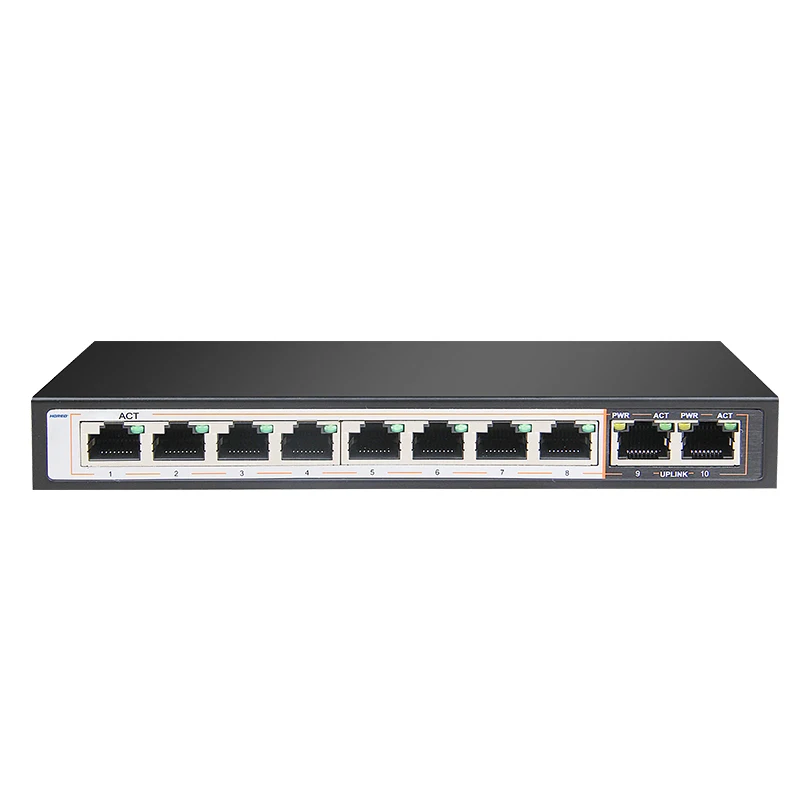 Раствор GPON/EPON ONU, 8 портов, Gigabit Ethernet, Реверсивный сетевой коммутатор POE с 2 гигабитными слотами SFP для улицы