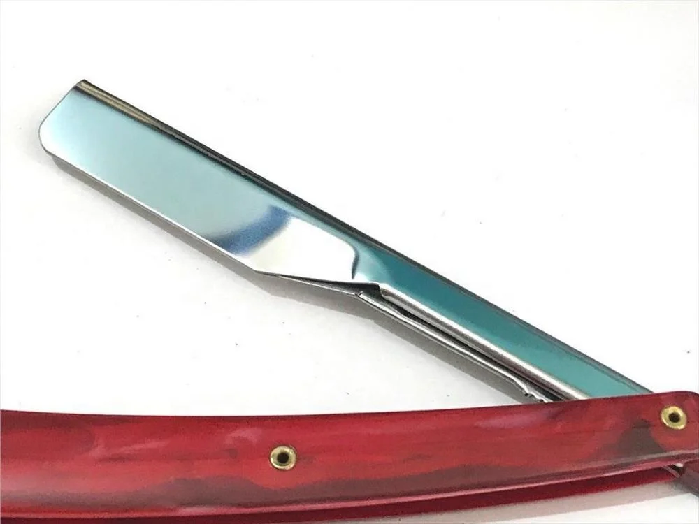 Wholesale barber razor with plastic handle, straight razor with plastic handle