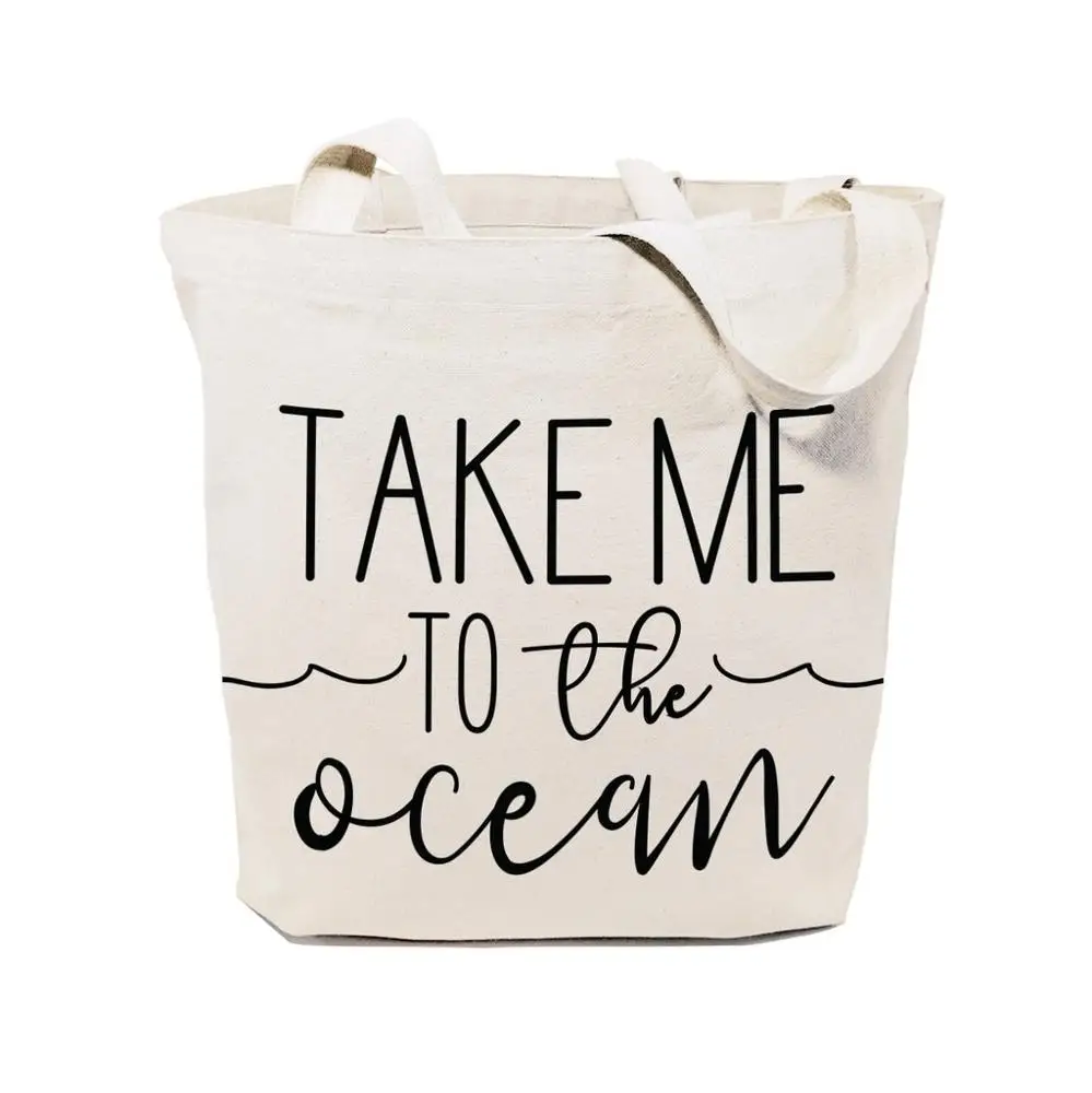 Custom printed shopper eco-friendly Natural 10-12OZ Recycled cotton canvas home decoration christmas cheaper trendy tote bags