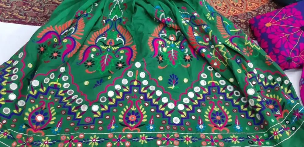 Уникальная Индийская Юбка с вышивкой банджара винтажная ткань