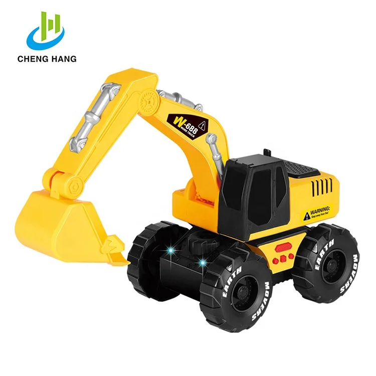 1:12 plastic model educational toys mini  Excavator  Construction Truck toy push car