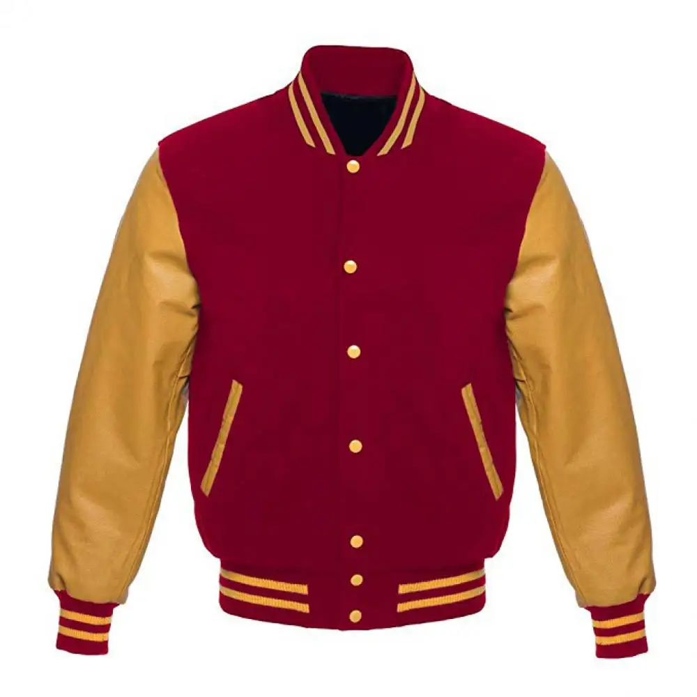 men plain letterman baseball varsity jackets