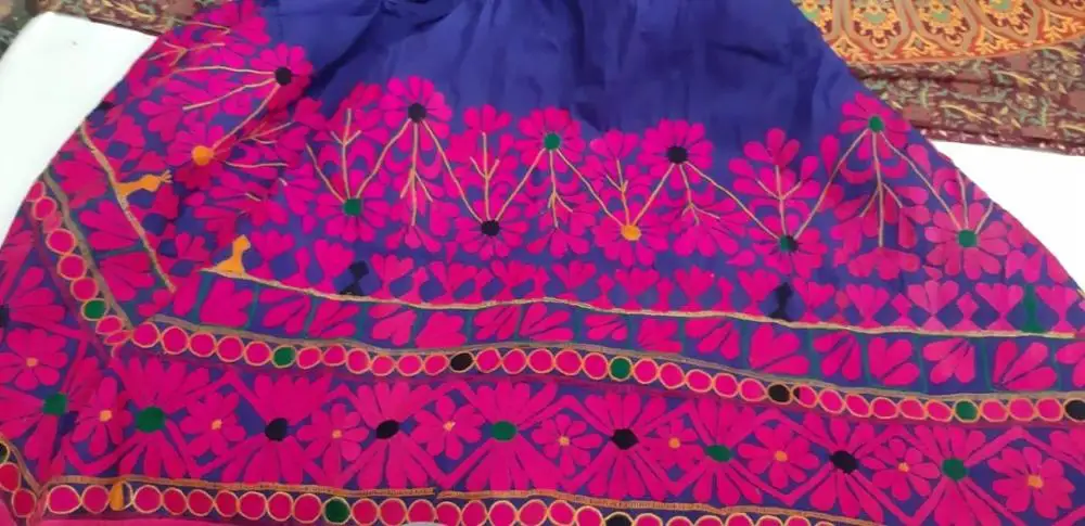 Уникальная Индийская Юбка с вышивкой банджара винтажная ткань