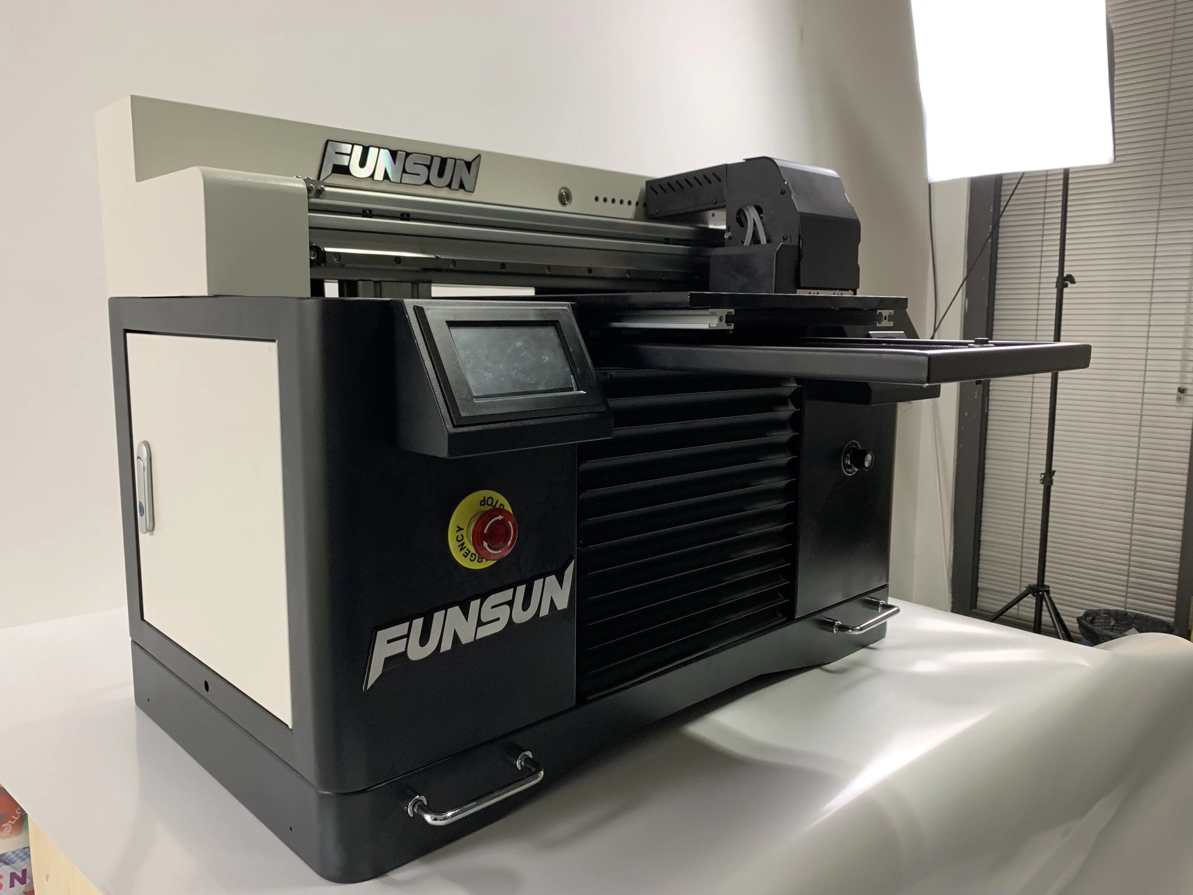Funsun 1440dpi UV led lamp Printer / Inkjet UV Glass Printing Machine with DX5 head