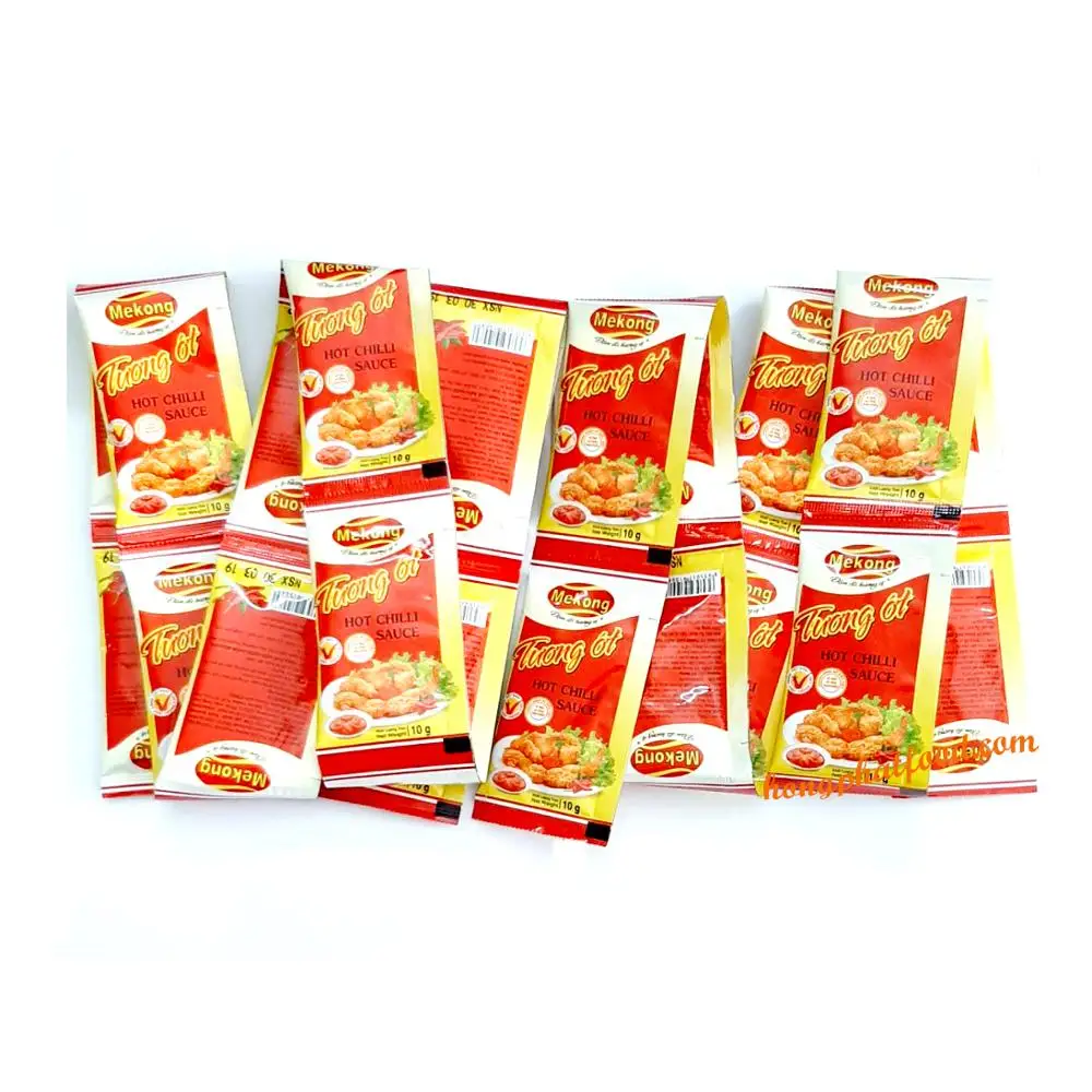 Seasonings & Condiments - Convenient Mekong Chilli Sauce in Sachet 10g Fresh Spicy Garlic Chili Paste Natural spicy sauce price