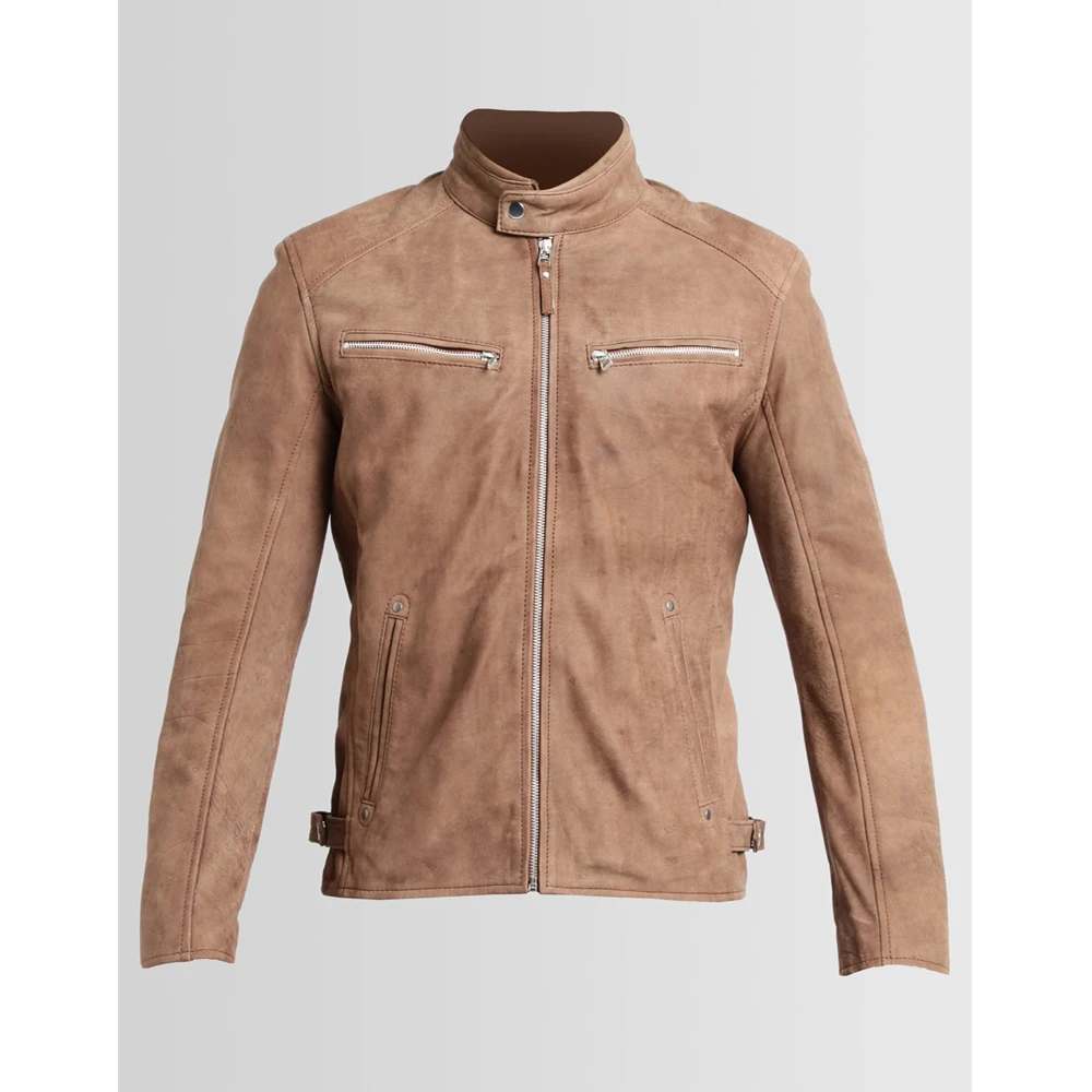 Warm And Comfortable Genuine Cowhide sheep goat Leather jacket Mens leather Jackets Winter Clothing