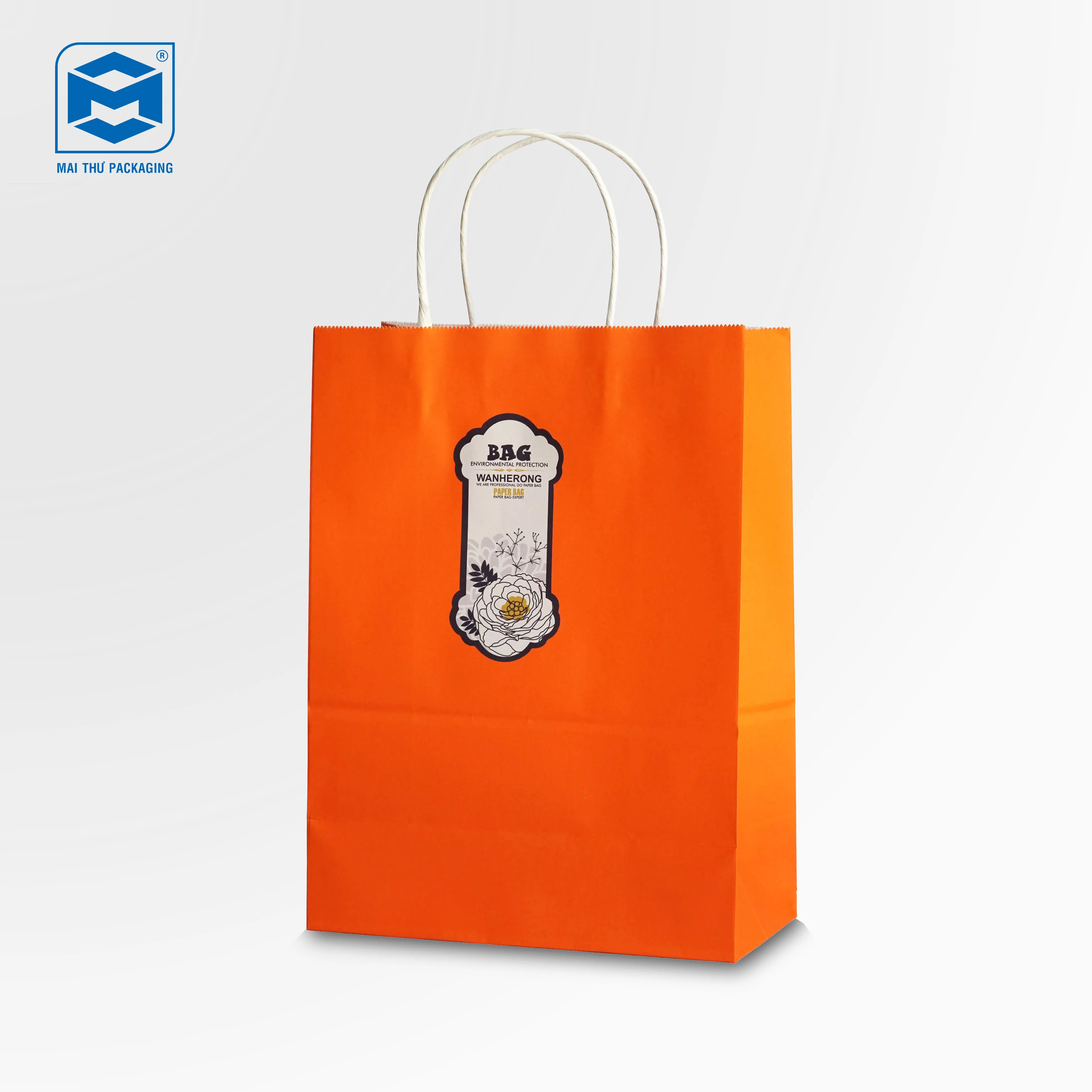 Colorful twisted Handle Paper Bags for Shopping