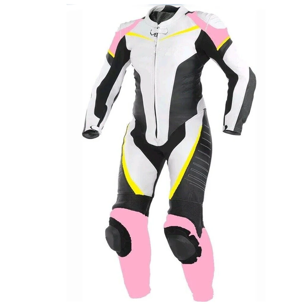 Women Motorcycle Leather Suit Motorbike Racing 1 Piece 2 Piece Top Layer Cowhide Thick 1.2mm