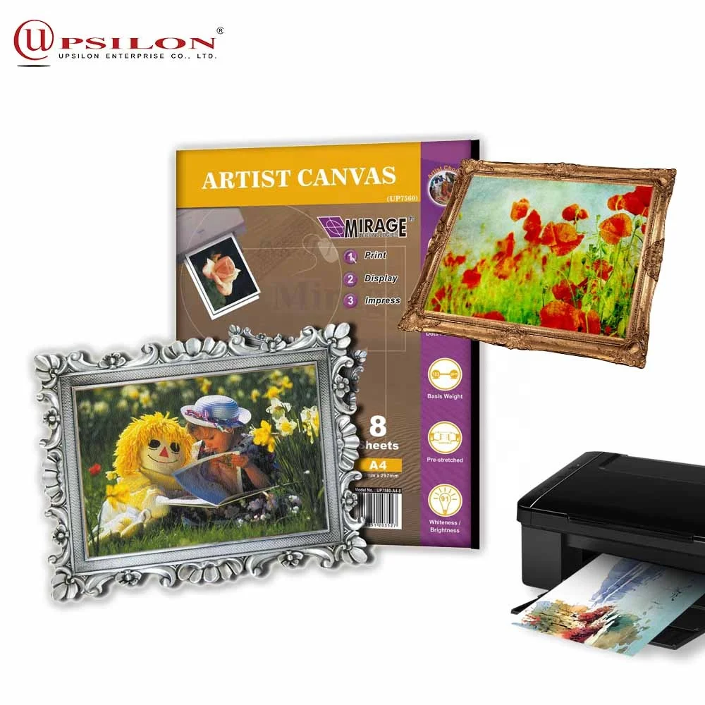 Vivid Quality A4 Print Inkjet Canvas Sheet