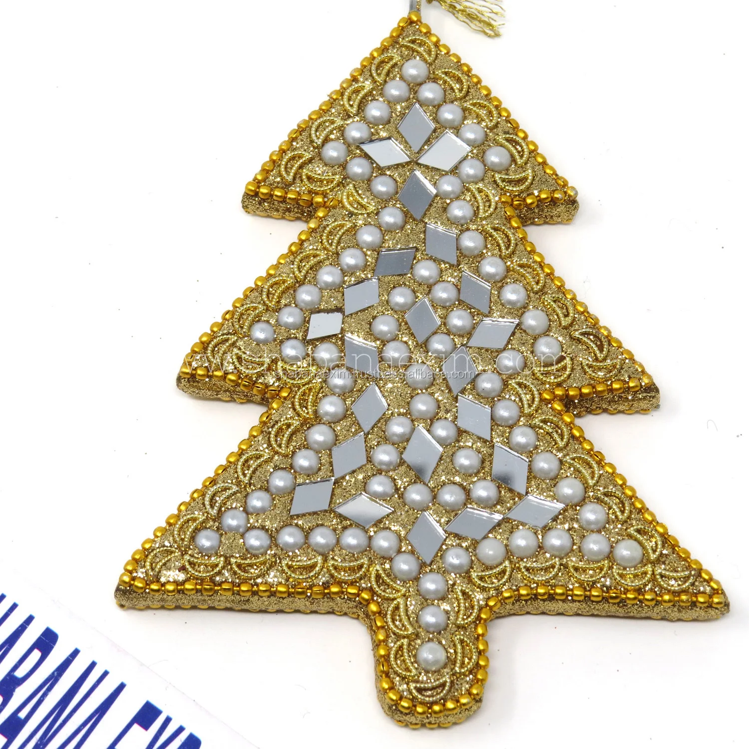 Indian Christmas Decorations Glitter Xmas Tree Hanging Ornaments Decoration Beautiful Merry Christmas Tree on Cheap Price