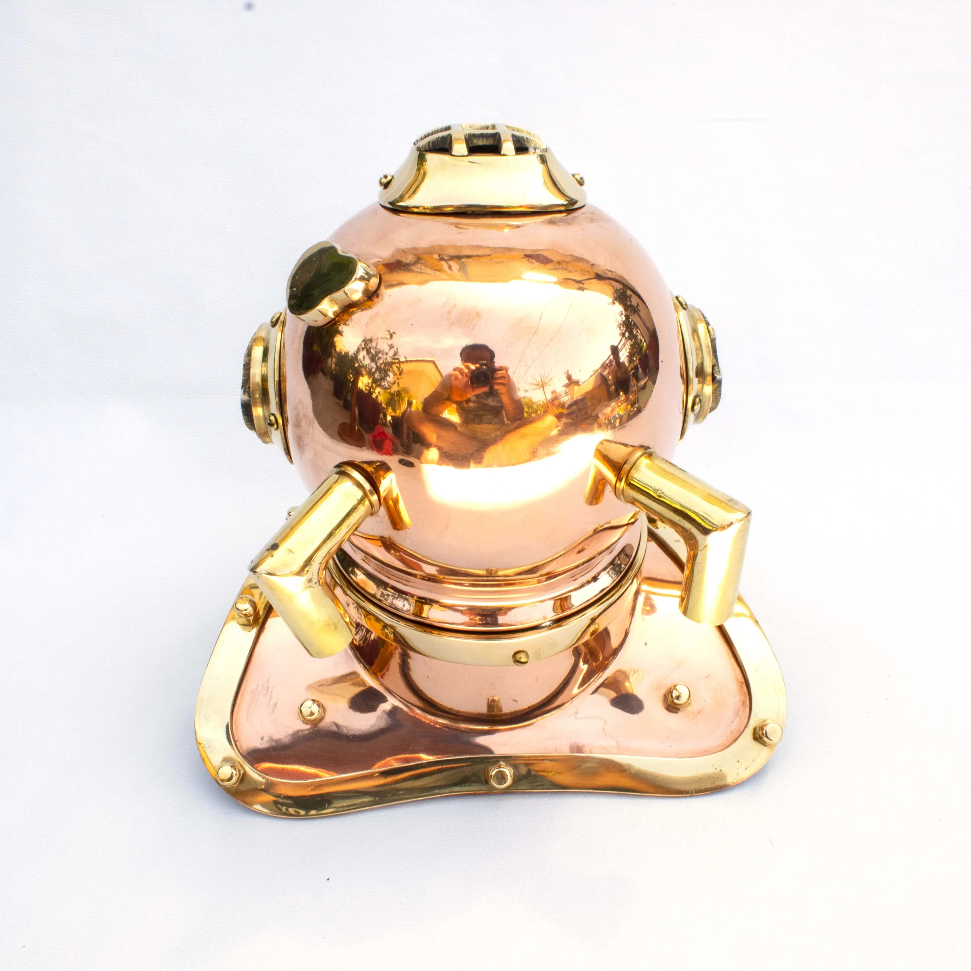 High Quality Hot Selling Nautical Mark V Antique Vintage Copper Finish 7 Inch Brass Metal Diving Helmet