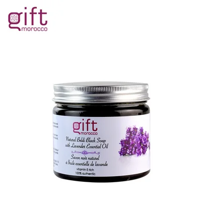 
Moroccan Black soap with Lavender Essential Oil - First Quality, 100% Authentic Formula 