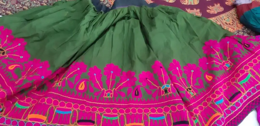 Уникальная Индийская Юбка с вышивкой банджара винтажная ткань