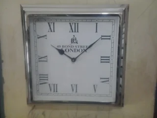 table clock metal