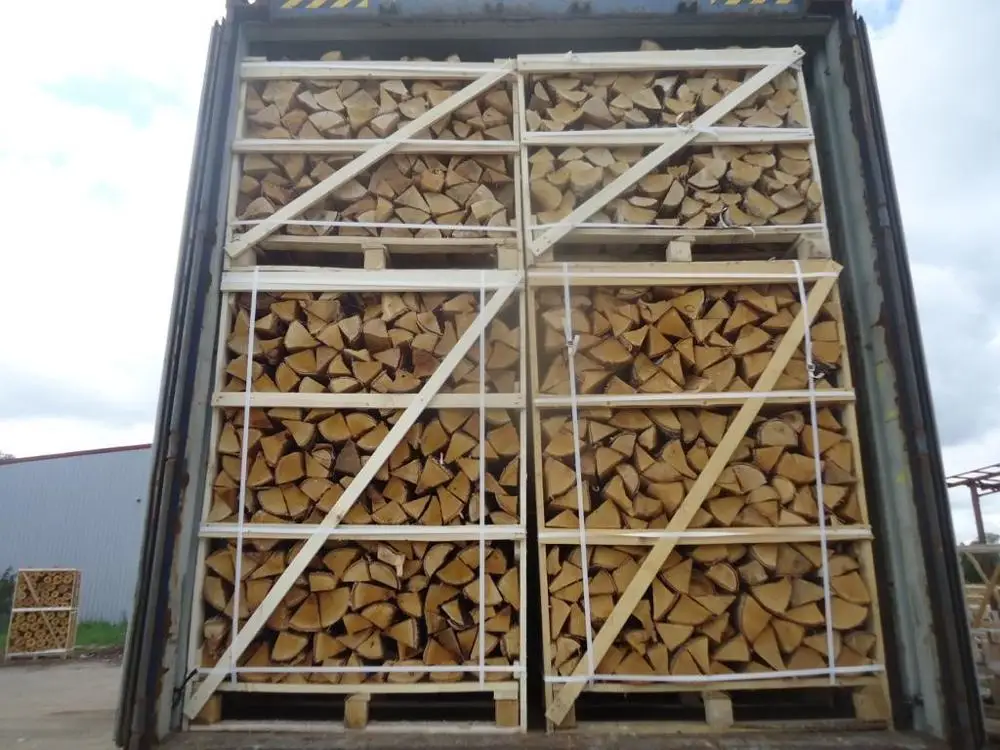 
Kiln dried birch firewood big + small crates 