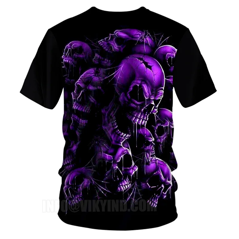 2019 Black Tshirts Men Hip Hop Short Sleeve Crewneck T Shirt Man 3d Cool Print Smoking Skull T-shirts Hip Hop Punk Undershirts