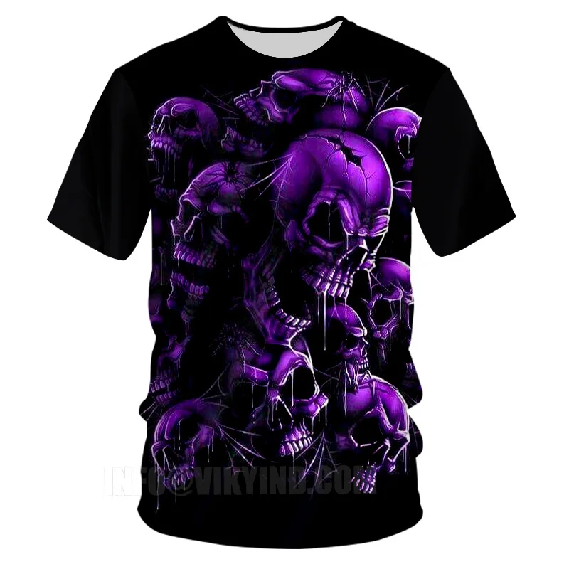 2019 Black Tshirts Men Hip Hop Short Sleeve Crewneck T Shirt Man 3d Cool Print Smoking Skull T-shirts Hip Hop Punk Undershirts