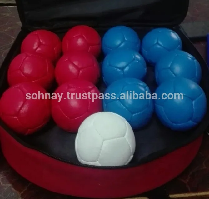 Best selling durable leather boccia ball set bocce Bocce Balls Set Super Soft Medium Hard Touch Balls
