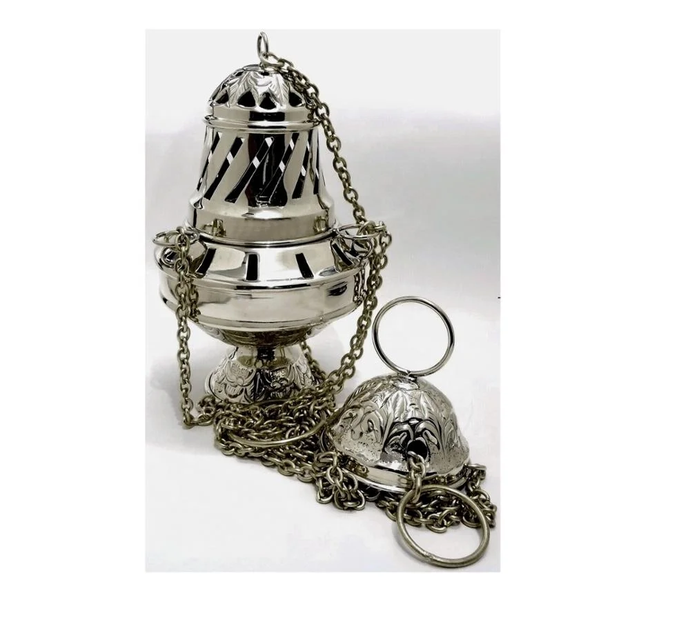 Латунная курильница с цепочкой