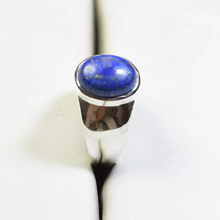 Оптовая Продажа 925 пробы серебряные кольца синий огонь Лабрадорит