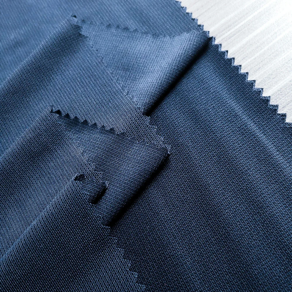 
Leading manufacturer circular knit dope dye black polyester spandex corn mesh fabric for sports apparel PS1Y23 