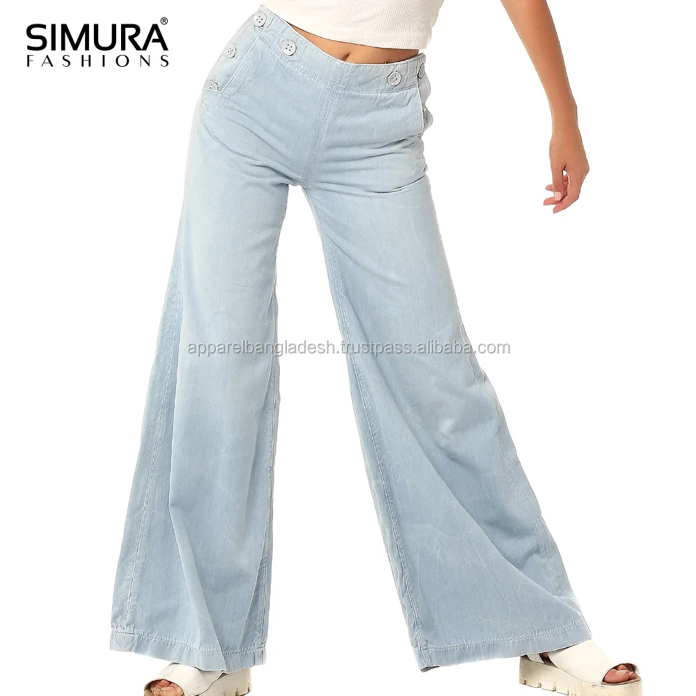 
Apparel Manufacturing Girls Top Quality Loose Fitting Women Jeans 